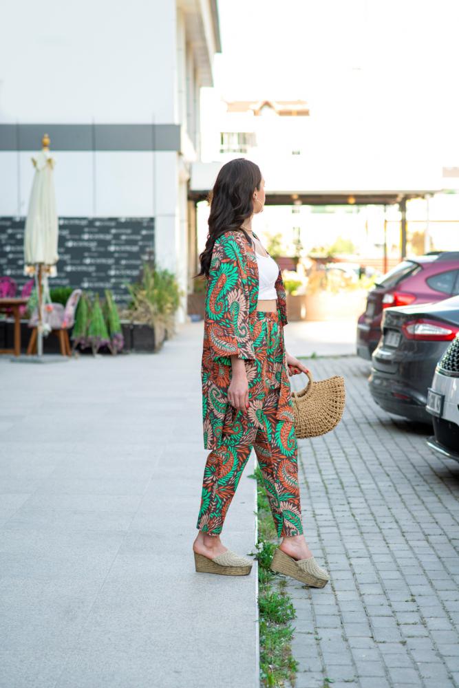 Yeşil%20Keten%20Kimono%20Takım