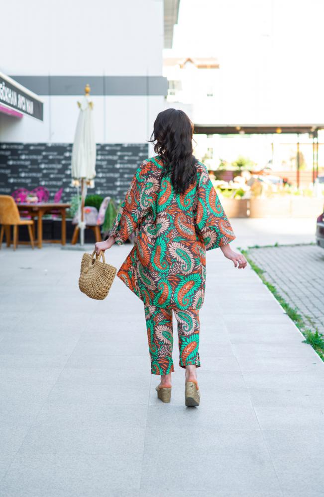 Yeşil%20Keten%20Kimono%20Takım