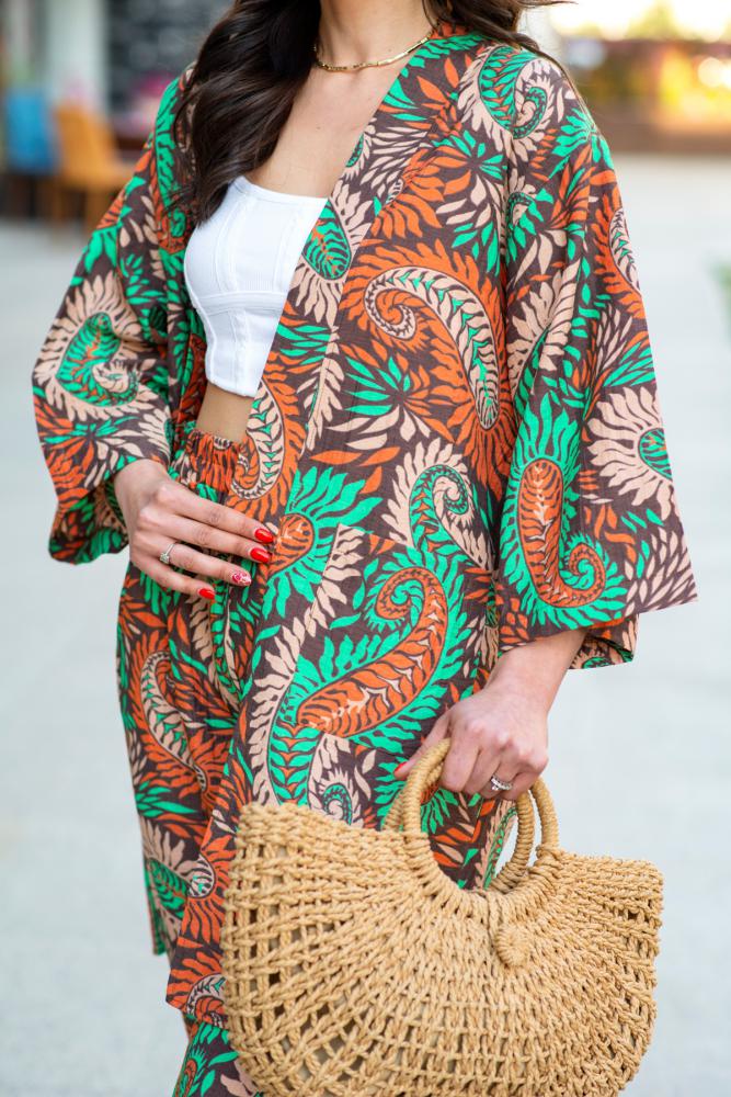 Yeşil%20Keten%20Kimono%20Takım