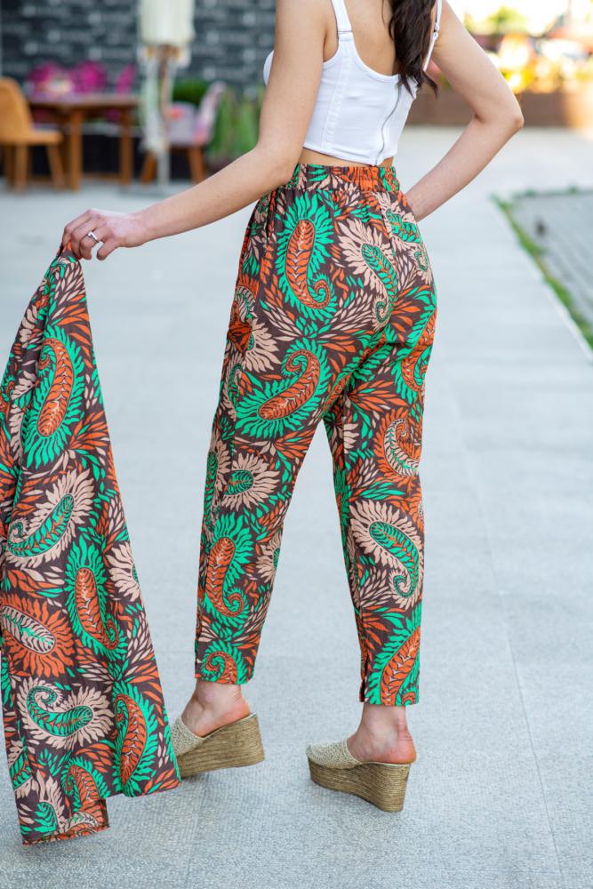 Yeşil%20Keten%20Kimono%20Takım