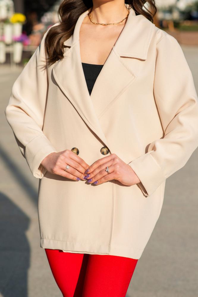 Duble%20Kol%20Taş%20Rengi%20Oversize%20Salaş%20Ceket