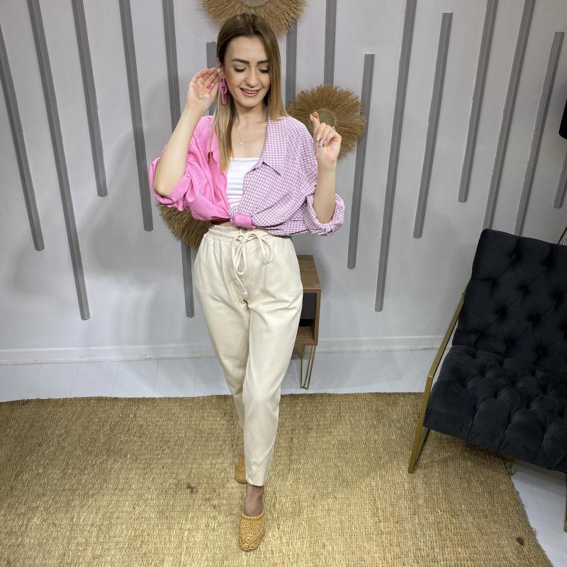 Taş%20Rengi%20Gabardin%20Pantolon