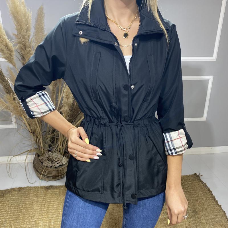 Siyah%20Renk%20Kol%20Detaylı%20Ceket