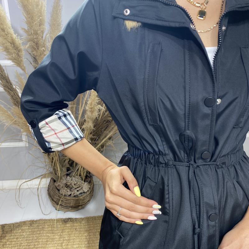 Siyah%20Renk%20Kol%20Detaylı%20Ceket