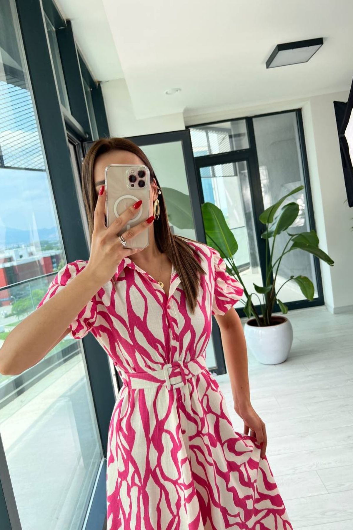Pembe%20Astarlı%20Pamuk%20Keten%20Midi%20Boy%20Elbise