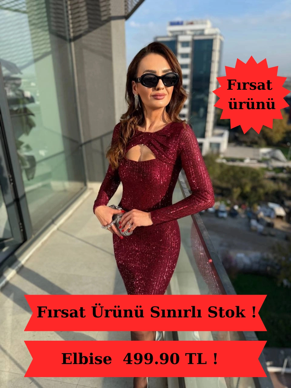Bordo%20Yaka%20Detaylı%20Astarlı%20Zara%20Payet%20Elbise