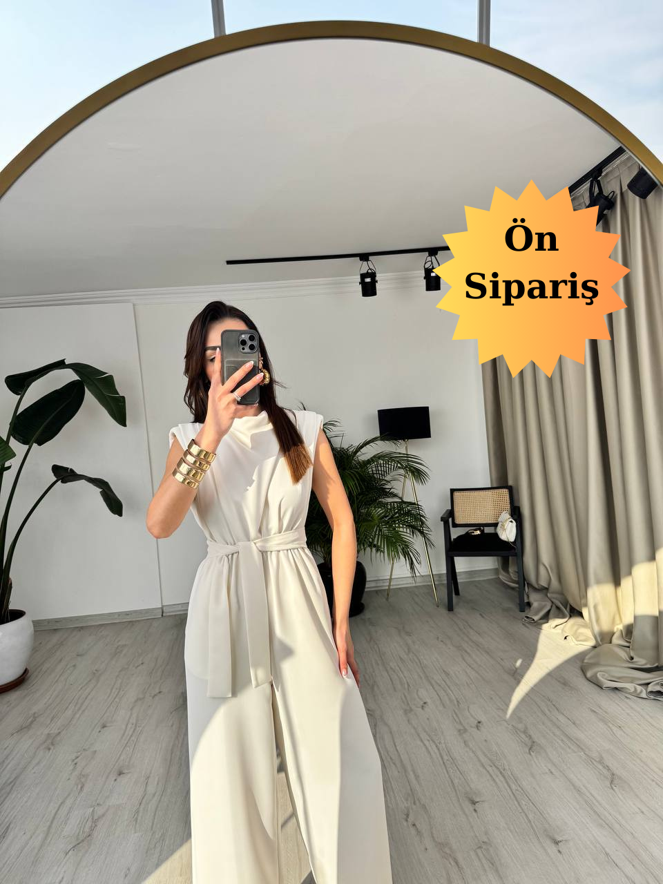 Ekru%20Beli%20Lastikli%20Vatkalı%20Premium%20Seri%20Tulum%20