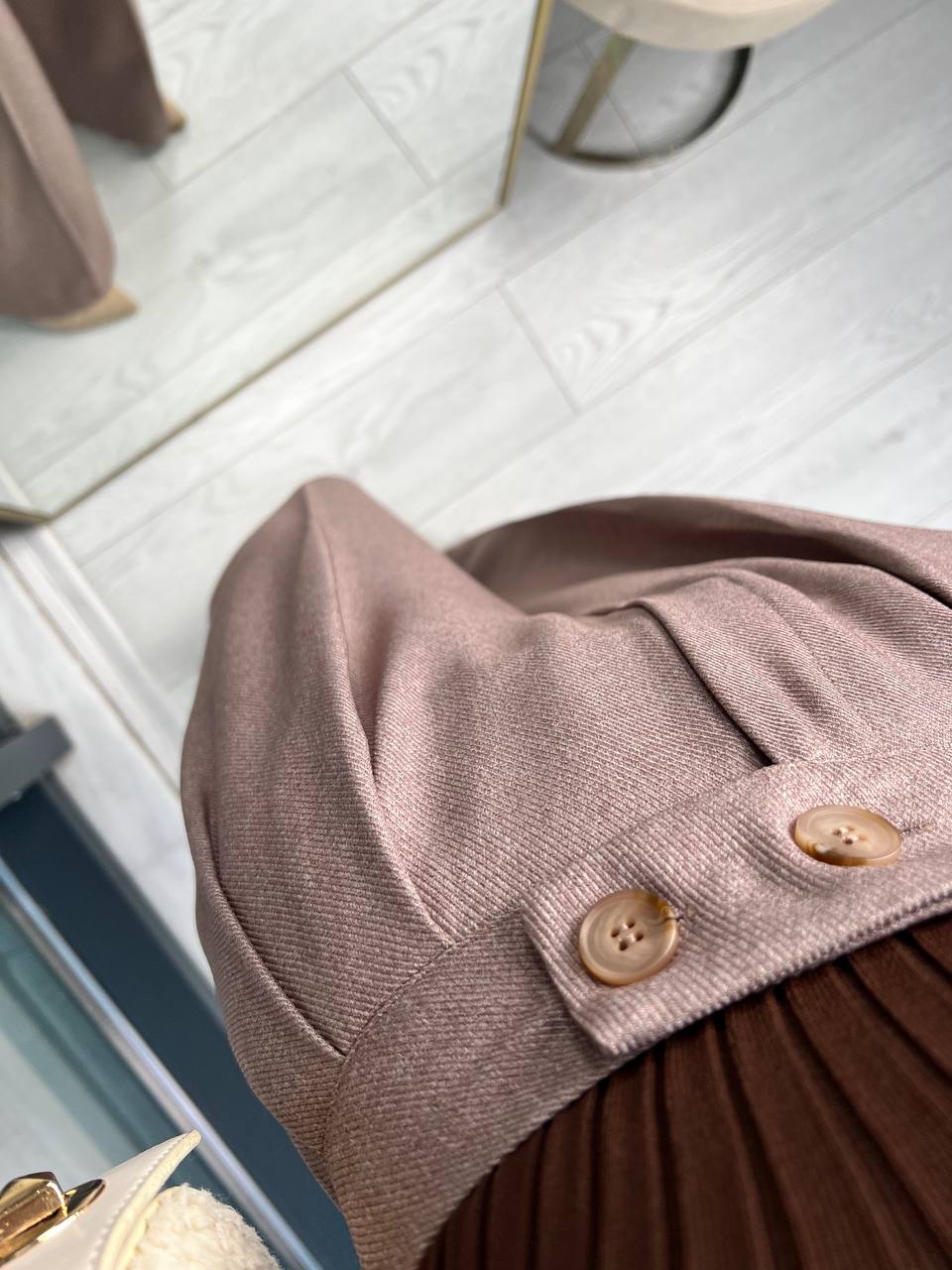 Tas Rengi Yün Doku Premium Kalite Pantolon