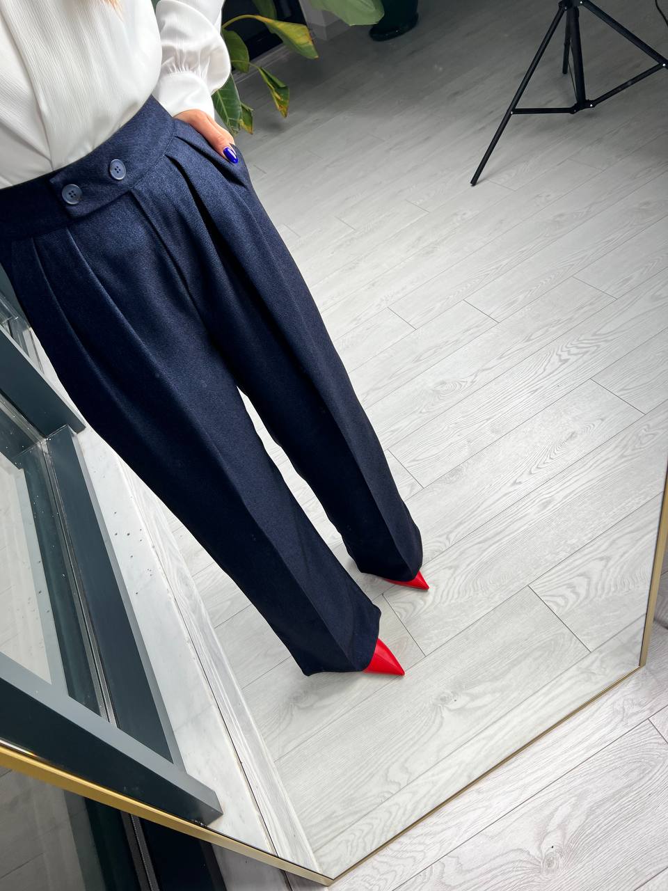 Lacivert Yün Doku Premium Kalite Pantolon