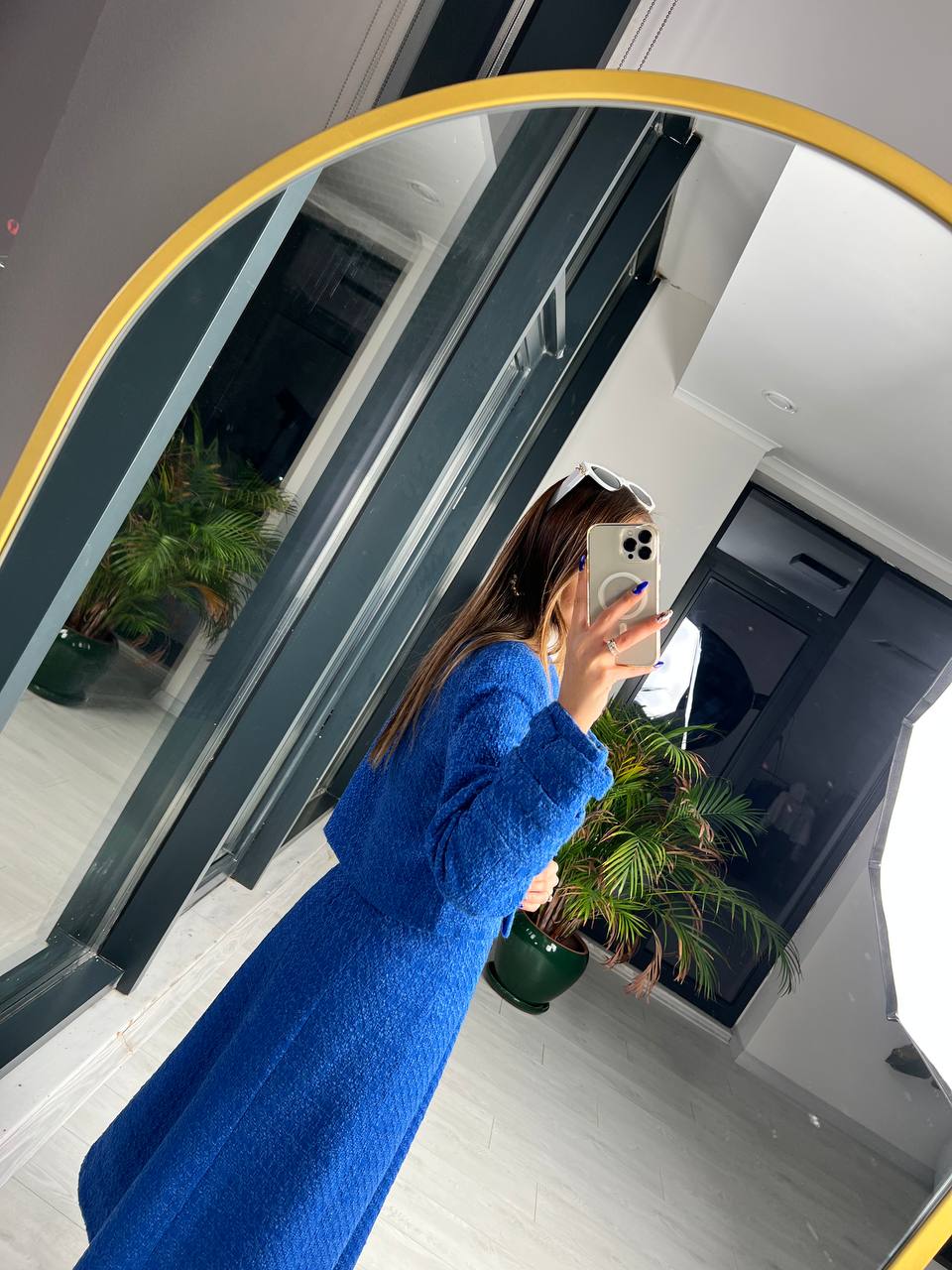 Saks Premium Kalite Lina Tuvid Takım Etek Ceket