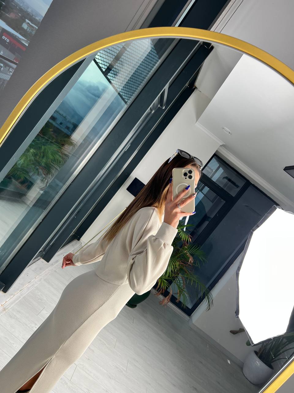 Taş%20Rengi Fitilli%20Kumaş%20Bolero%20Detay%20Elbise