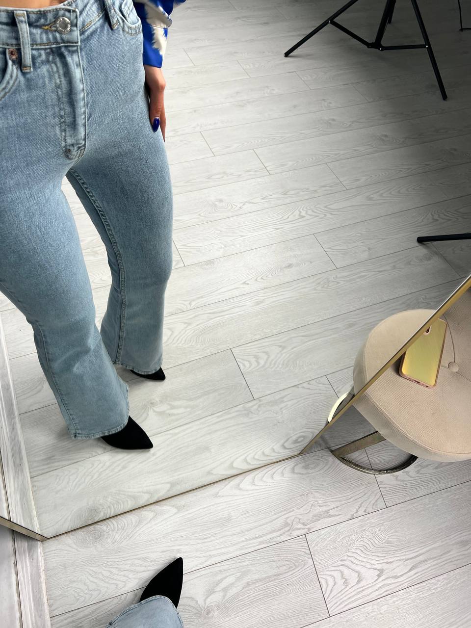 İspanyol Açık Mavi Toparlayıcı Jean Pantolon