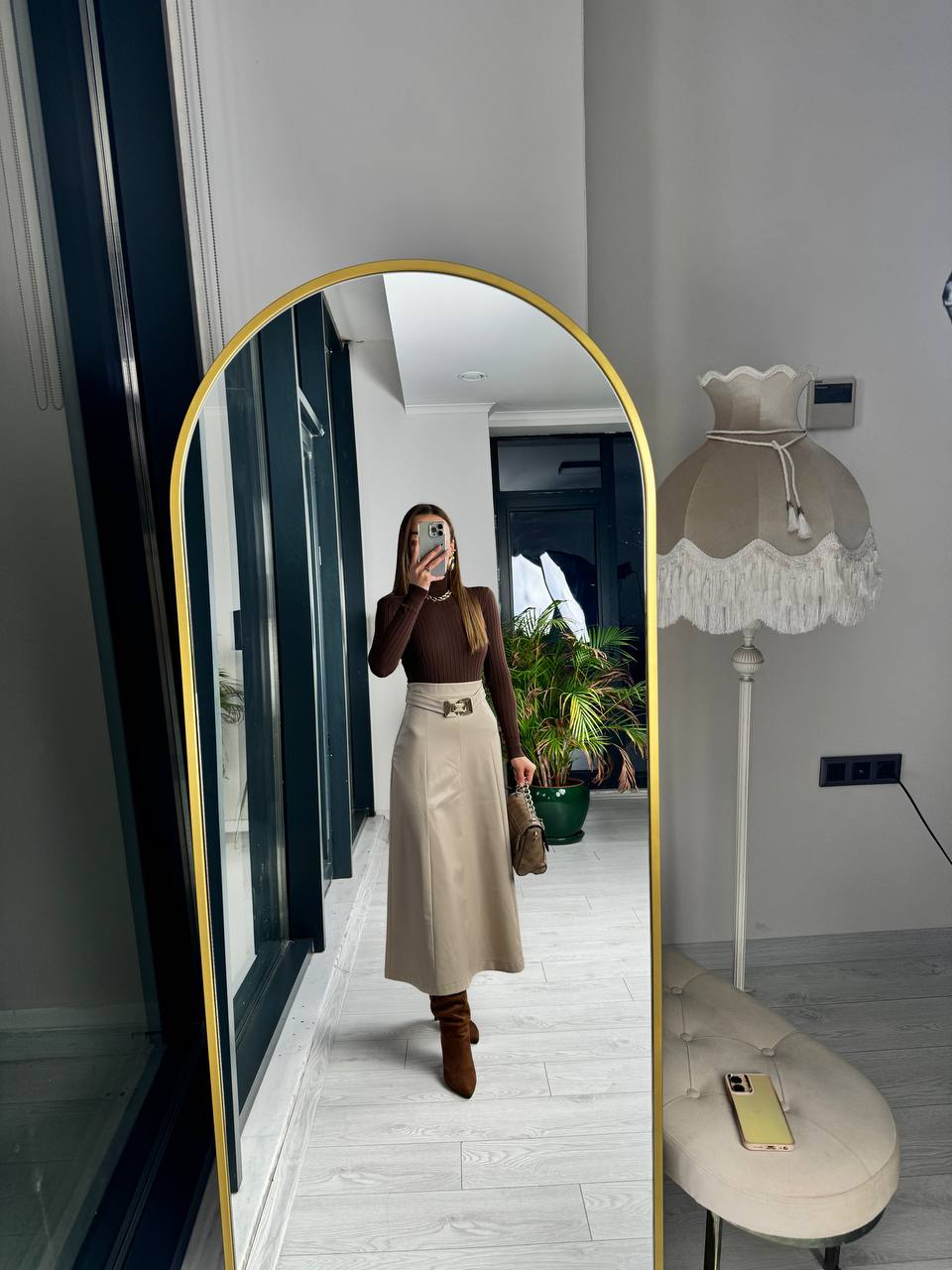 Bej%20Kemerli%20İçi%20şardonlu%20Lüks%20Kalite%20Çan%20Deri%20Etek