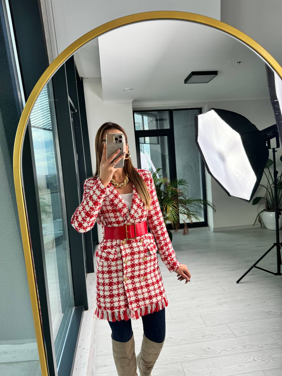 Kırmızı%20Kemerli%20Astarlı%20Tuvid%20Ekose%20Ceket