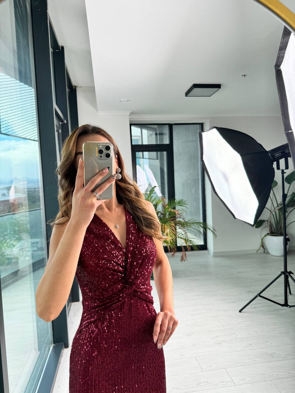Bordo%20Tasarım%20Astarlı%20Zara%20Payet%20Elbise