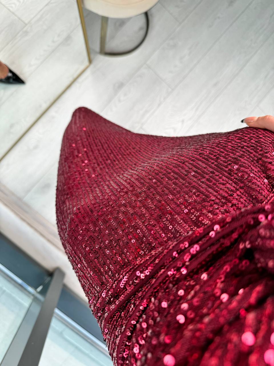 Bordo%20Tasarım%20Astarlı%20Zara%20Payet%20Elbise