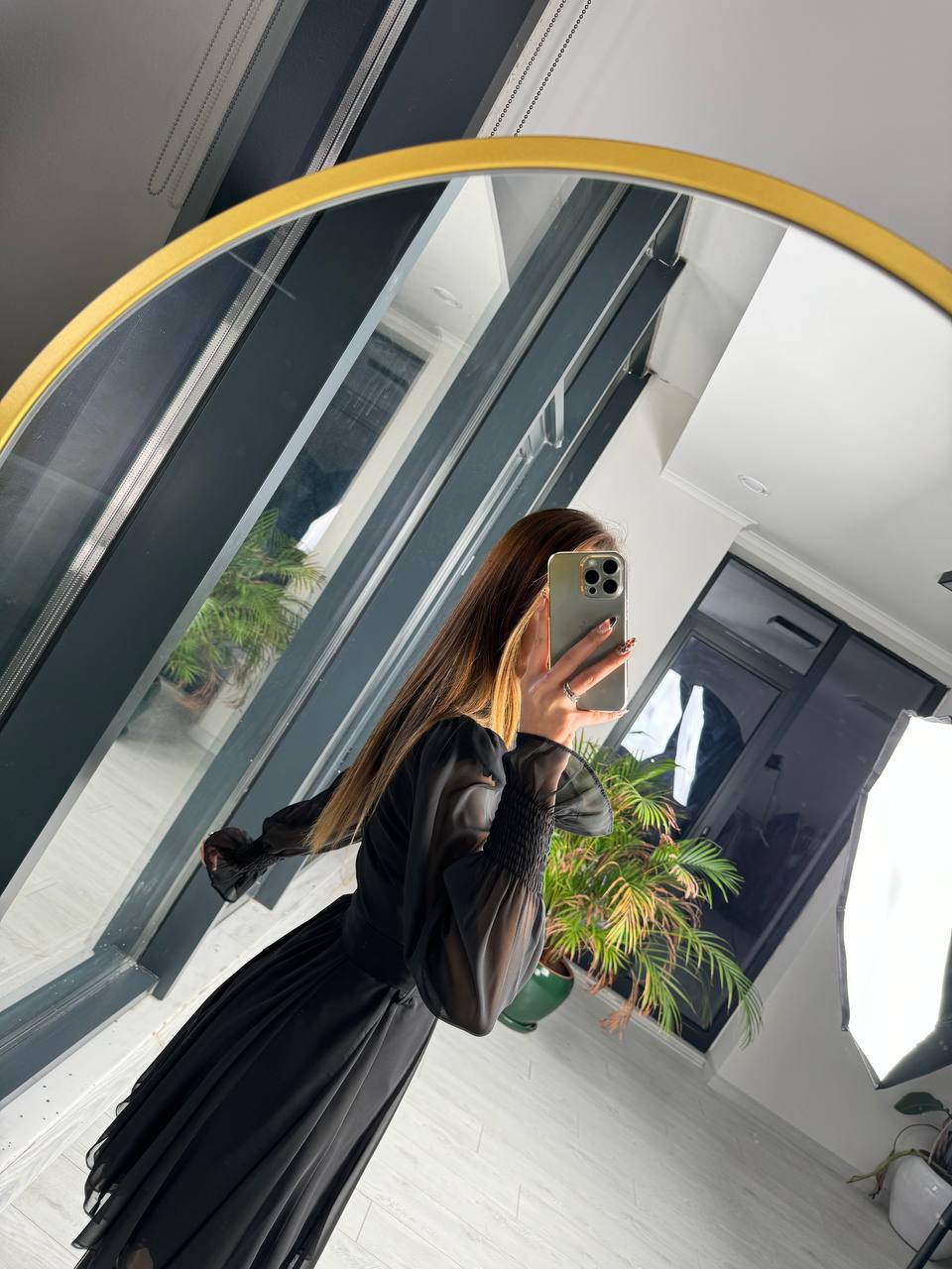 Siyah%20Astarlı%20Eteği%20Volanlı%20şifon%20Elbise