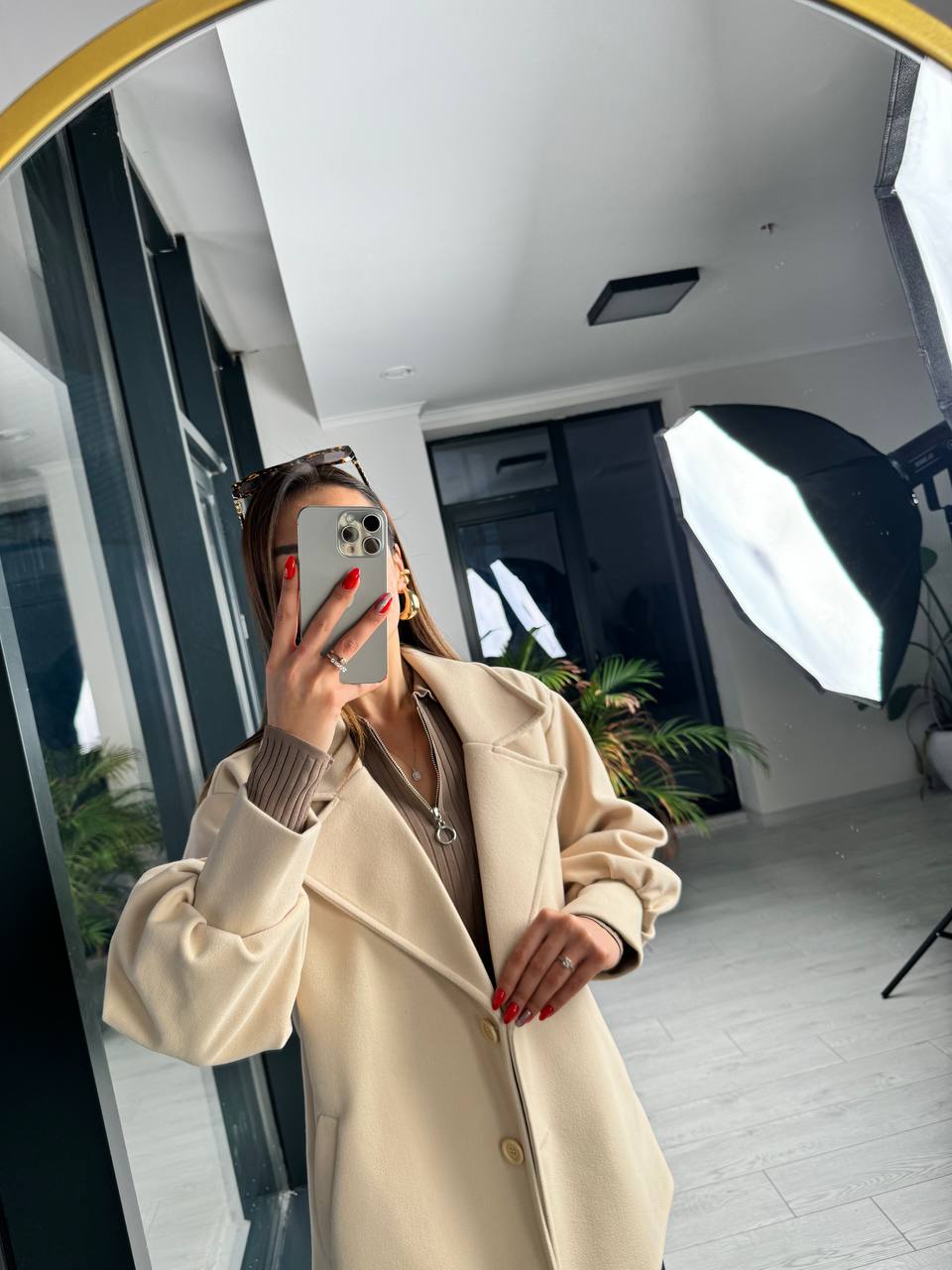 Taş%20rengi%20balon%20kol%20astarlı%20kaşe%20kaban