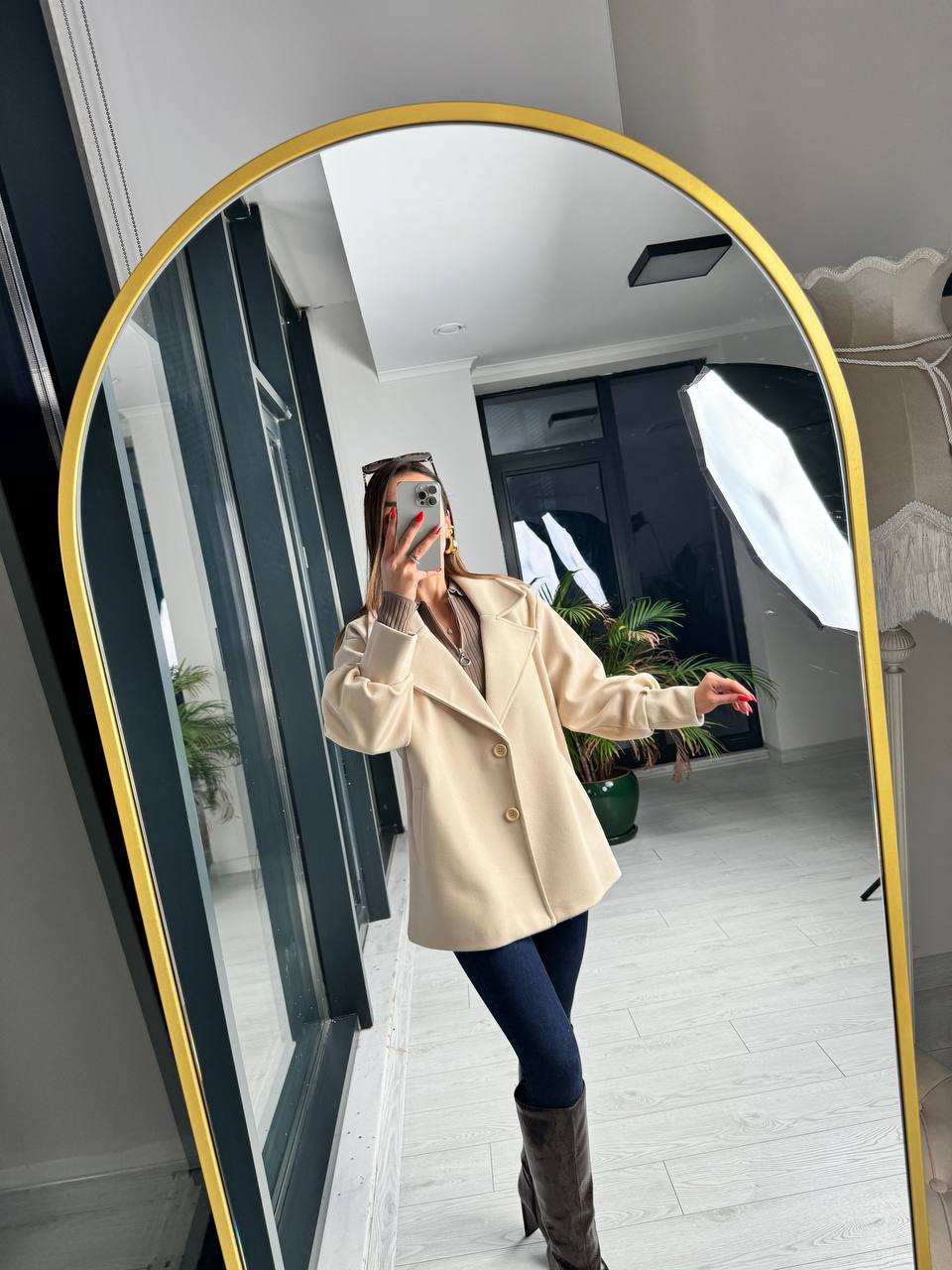 Taş%20rengi%20balon%20kol%20astarlı%20kaşe%20kaban