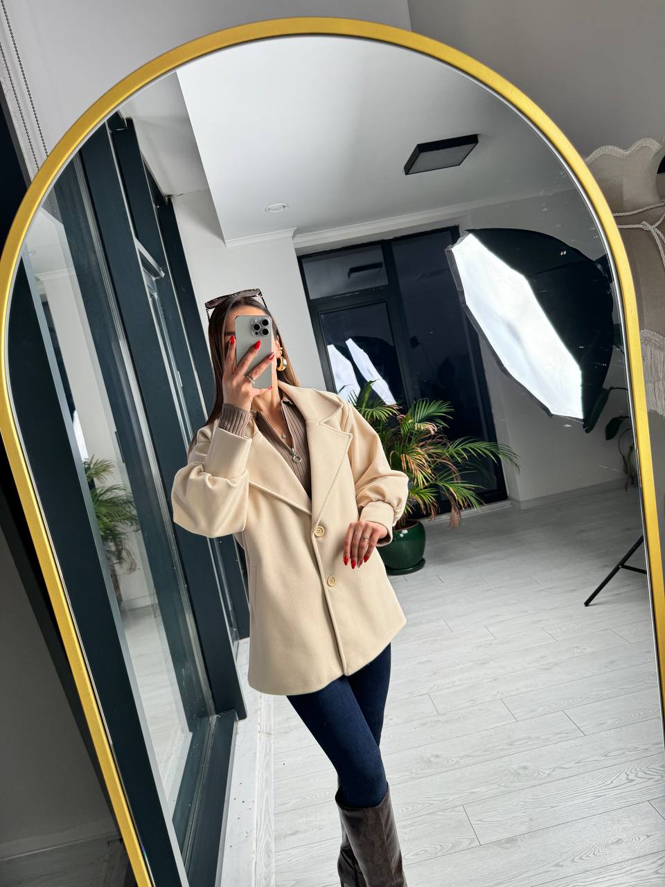 Taş%20rengi%20balon%20kol%20astarlı%20kaşe%20kaban