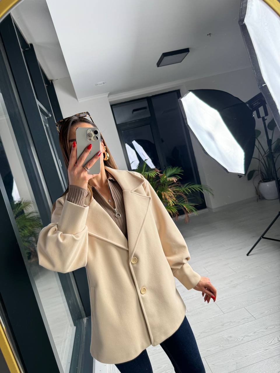 Taş%20rengi%20balon%20kol%20astarlı%20kaşe%20kaban