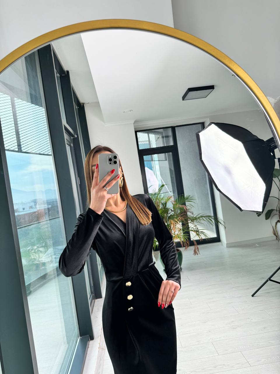 Siyah%20Düğme%20Detaylı%20Kadife%20Ebise