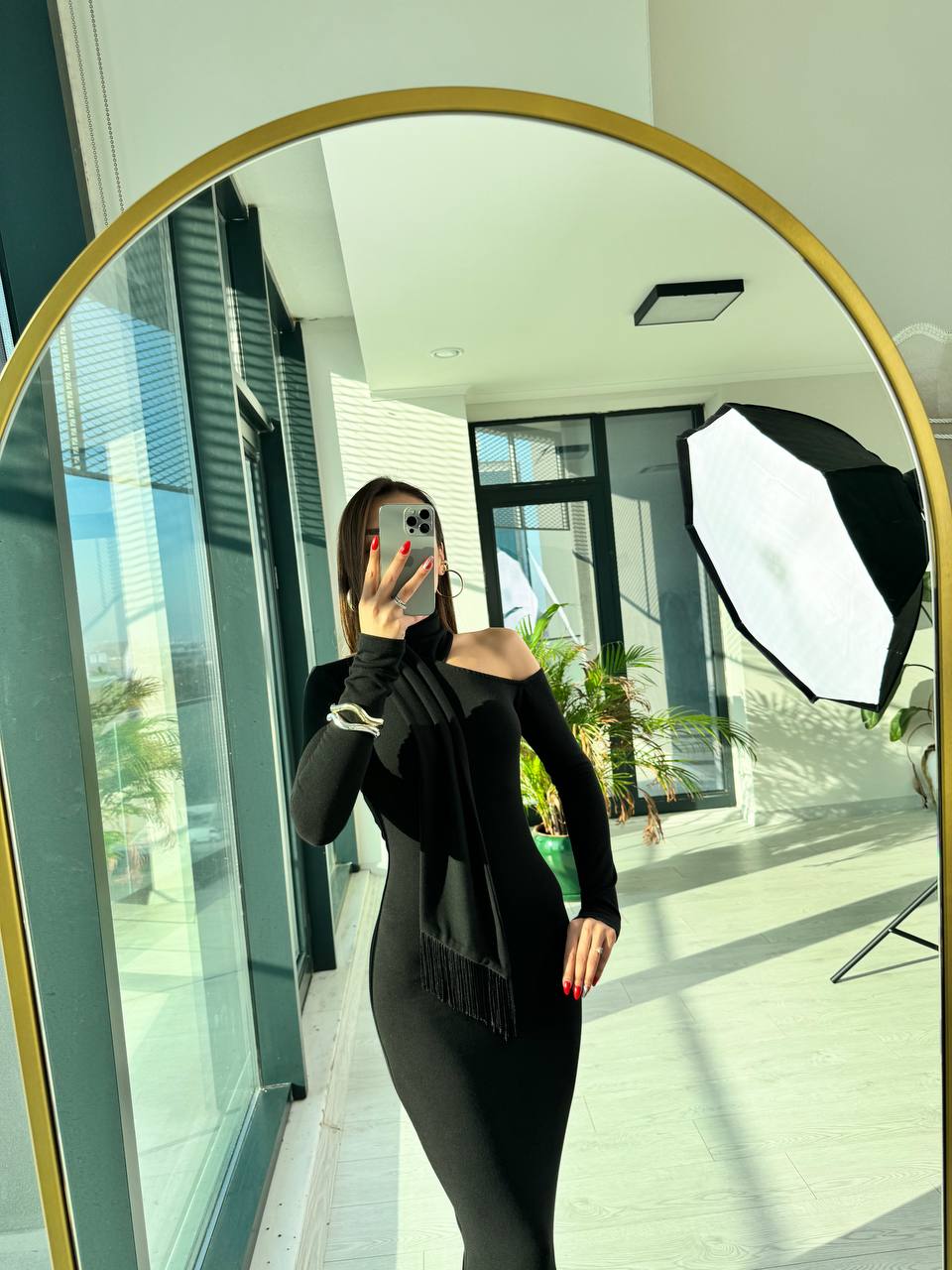 Yaka%20şal%20Detaylı%20Tasarım%20örme%20Kumaş%20Elbise