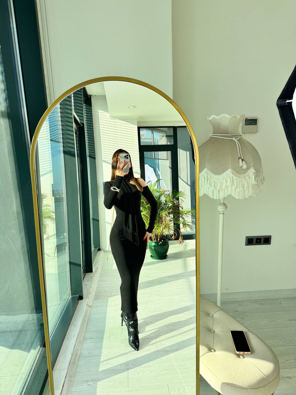 Yaka%20şal%20Detaylı%20Tasarım%20örme%20Kumaş%20Elbise