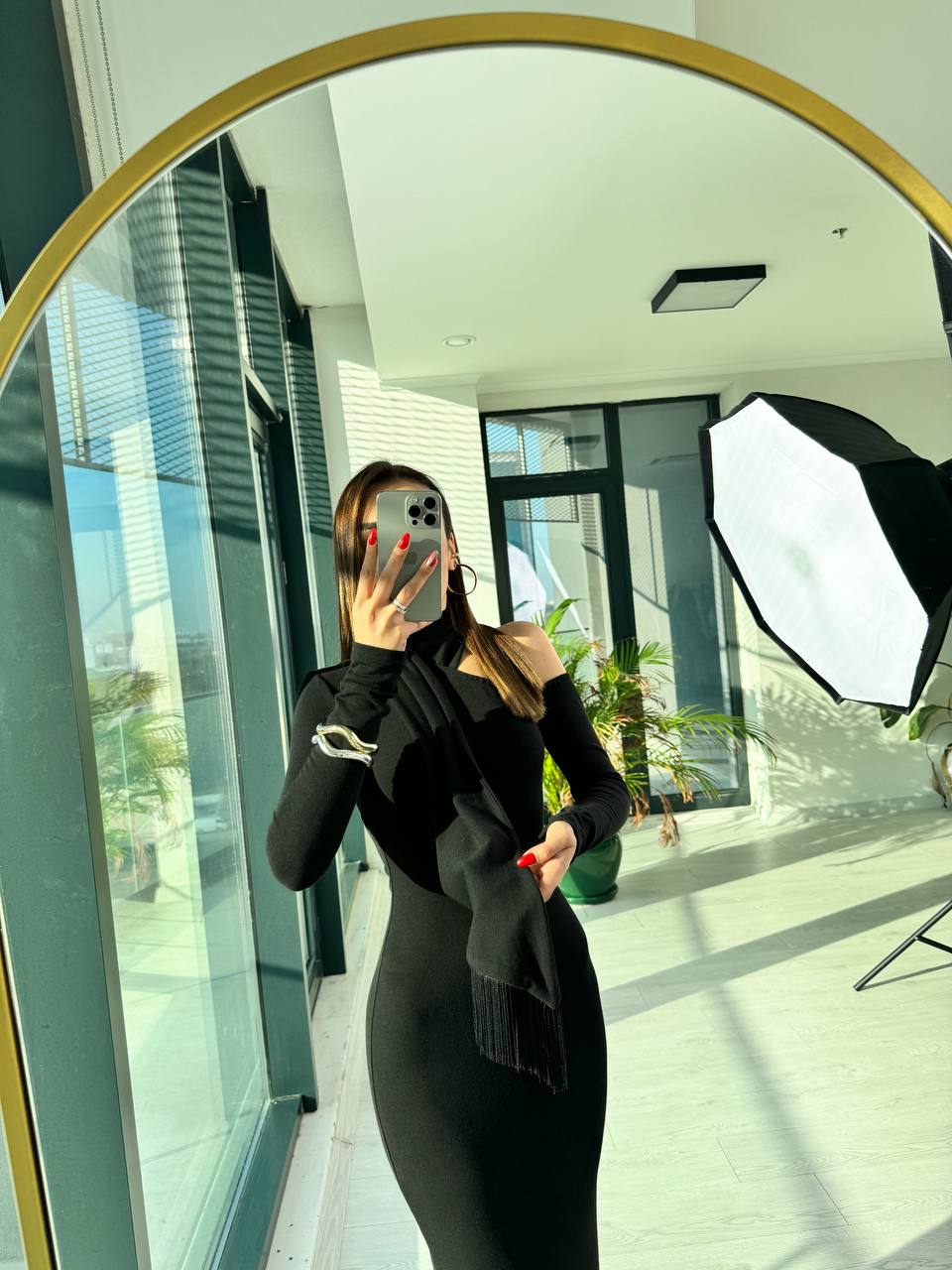 Yaka%20şal%20Detaylı%20Tasarım%20örme%20Kumaş%20Elbise