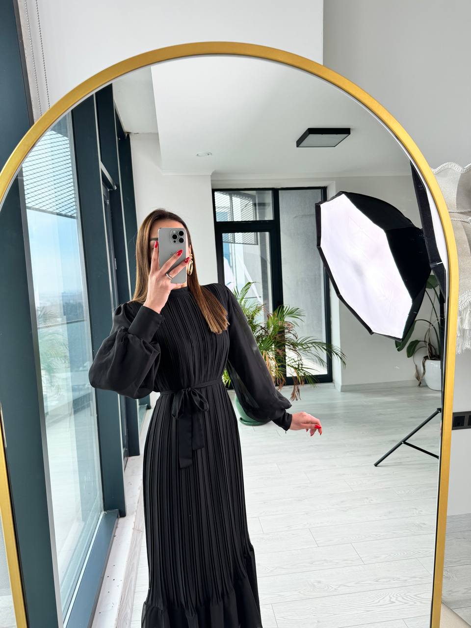 Siyah%20Tasarım%20Astarlı%20Belle%20Elbise
