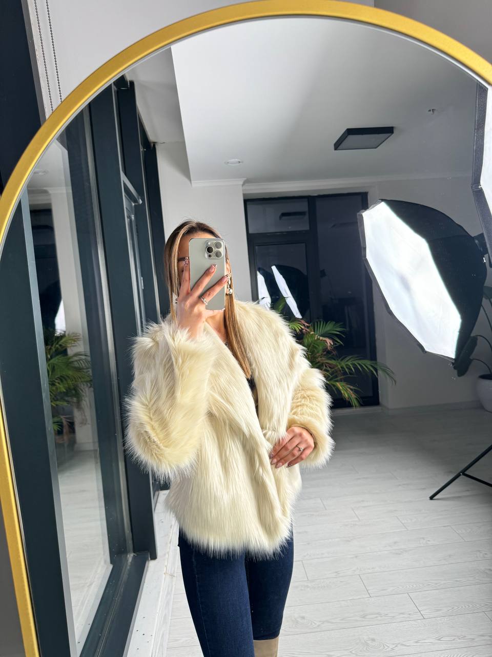 Taş%20Rengi%20Premium%20Kalite%20Astarlı%20Suni%20Geniş%20Yaka%20Kürk