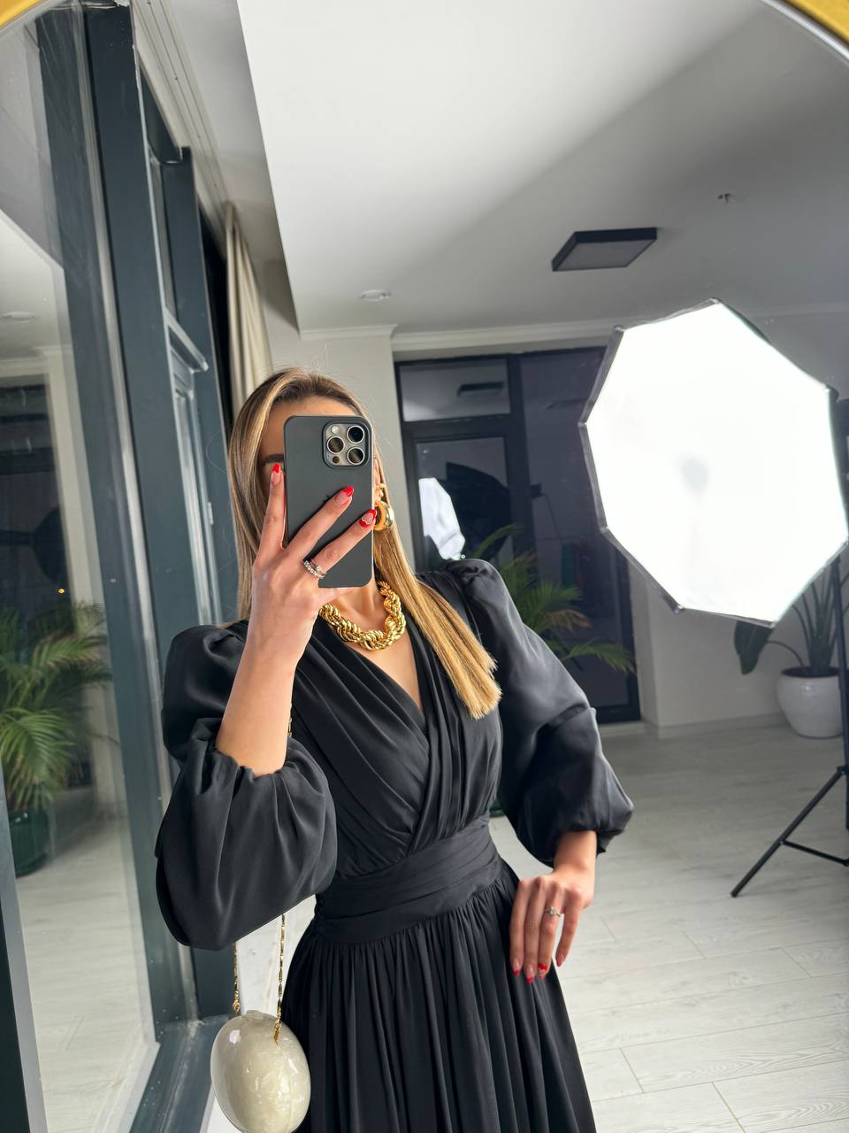Siyah%20Tasarım%20Şifon%20Astarlı%20Mini%20Elbise