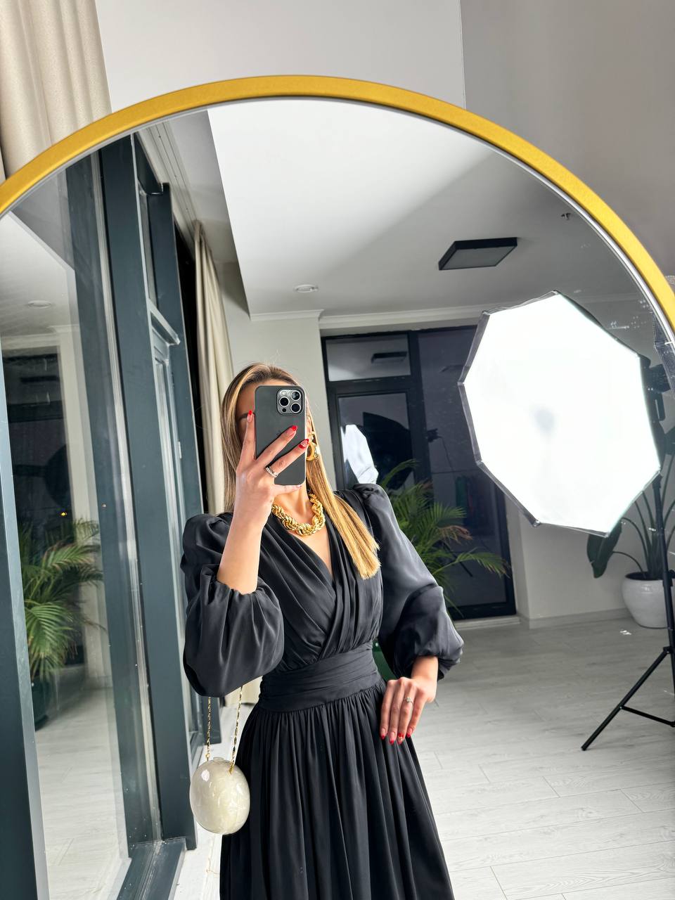 Siyah%20Tasarım%20Şifon%20Astarlı%20Mini%20Elbise