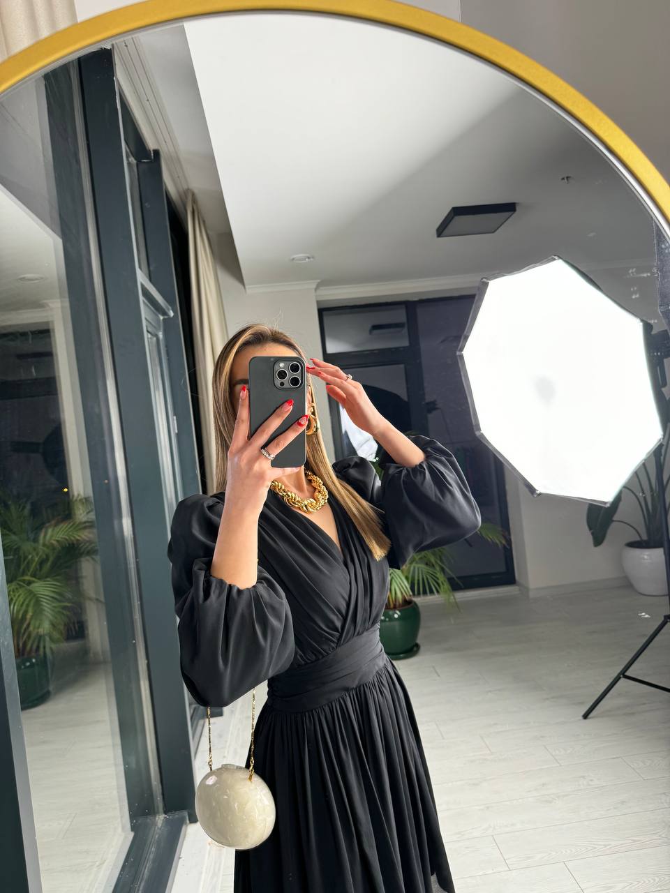 Siyah%20Tasarım%20Şifon%20Astarlı%20Mini%20Elbise