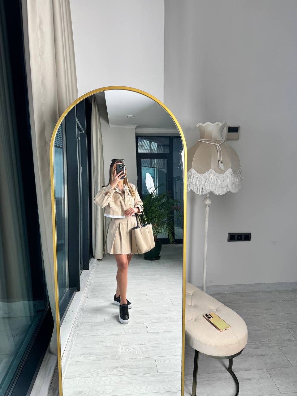 Bej%20Premium%20Tok%20Tensel%20Gabardin%20Kumaş%20Etek%20Ceket%20Takım(%100%20pamuk)