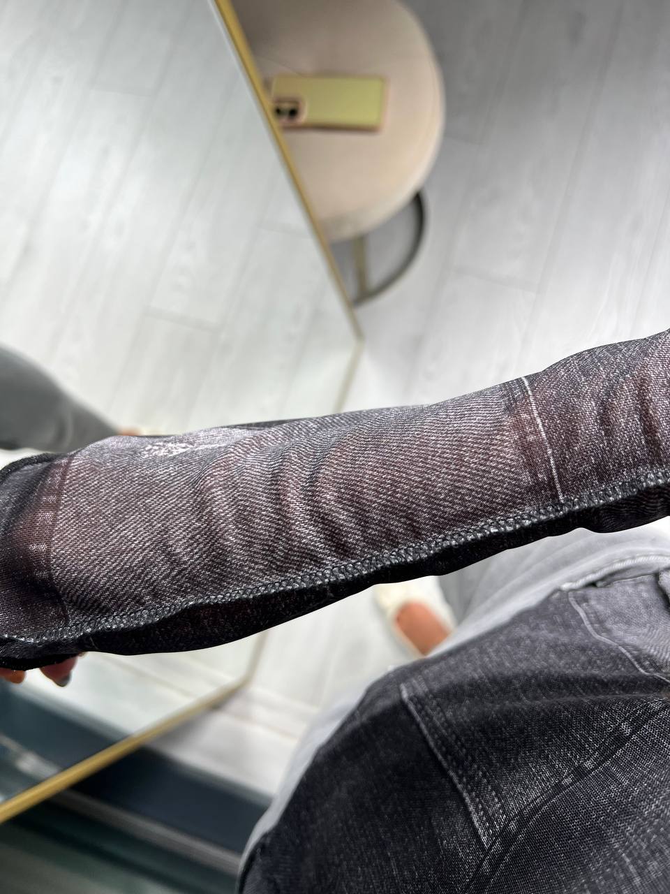 Siyah%20Desenli%20Ekstra%20Body%20Astarlı%20Tül%20Bluz