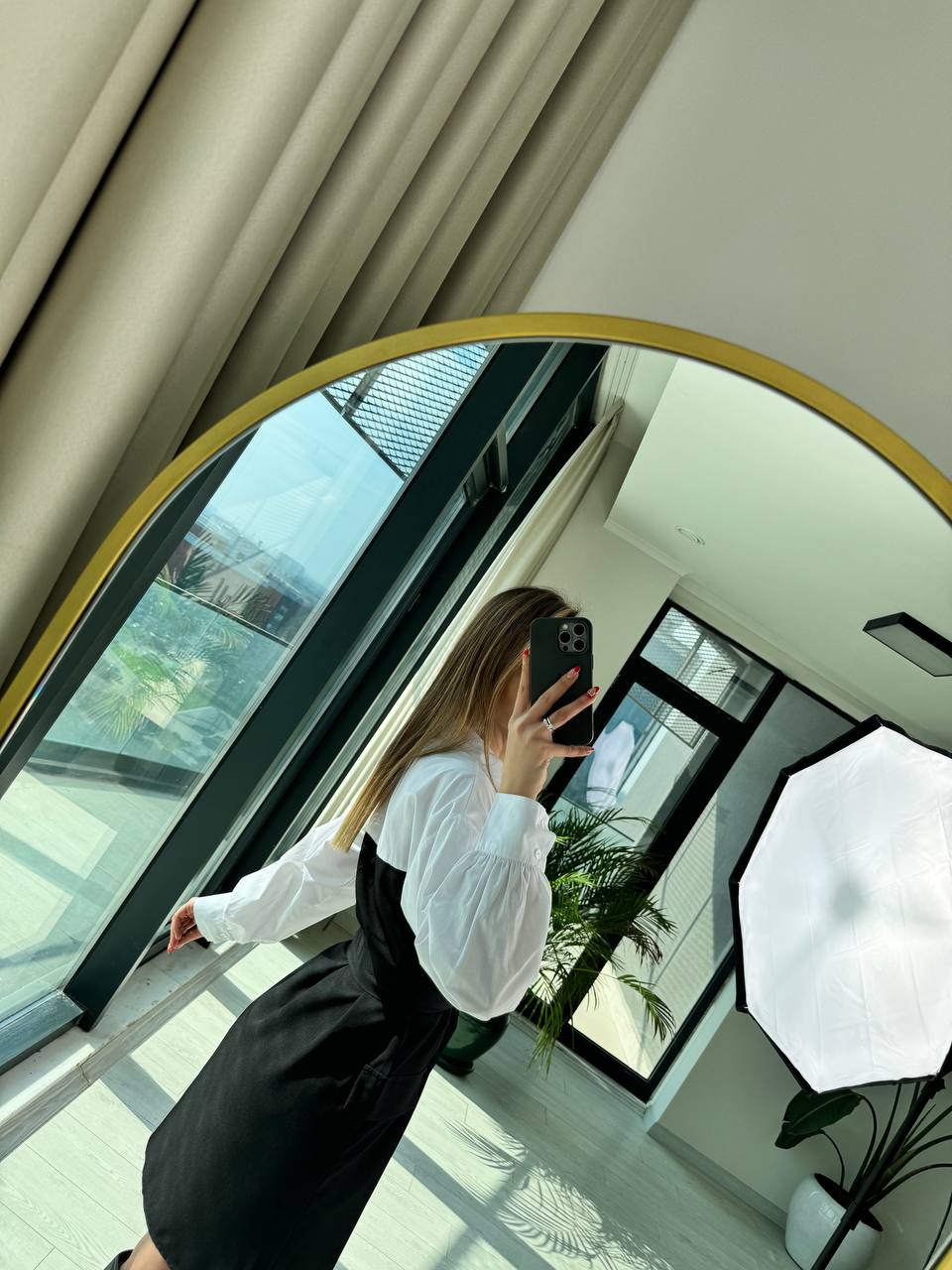 Tasarım%20Gömlek%20Detaylı%20Atlas%20Kumaş%20Düğmeli%20Elbise