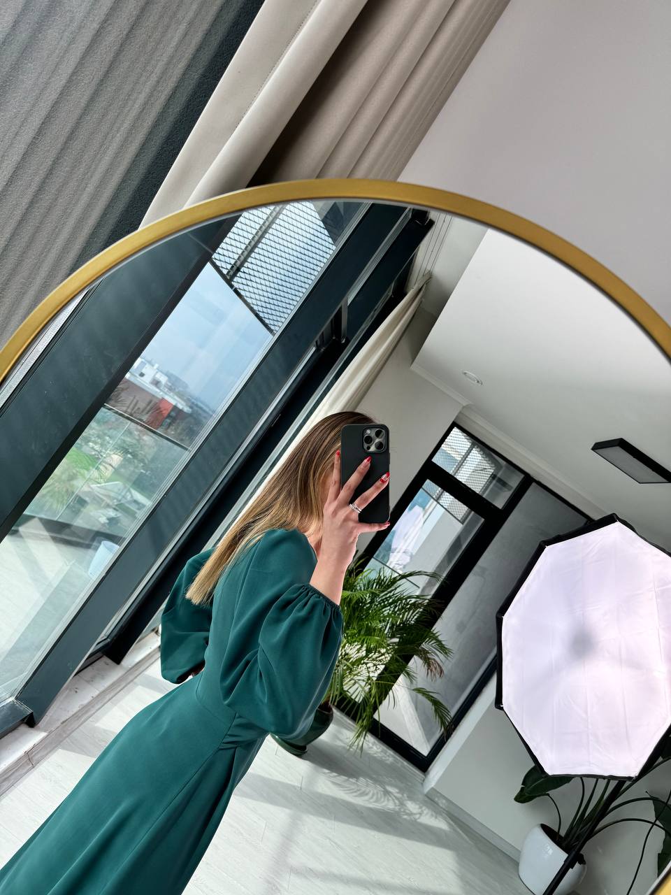 Zümrüt%20Yeşili%20İpekli%20Krep%20Kumaş%20Lüks%20Kalite%20Elbise