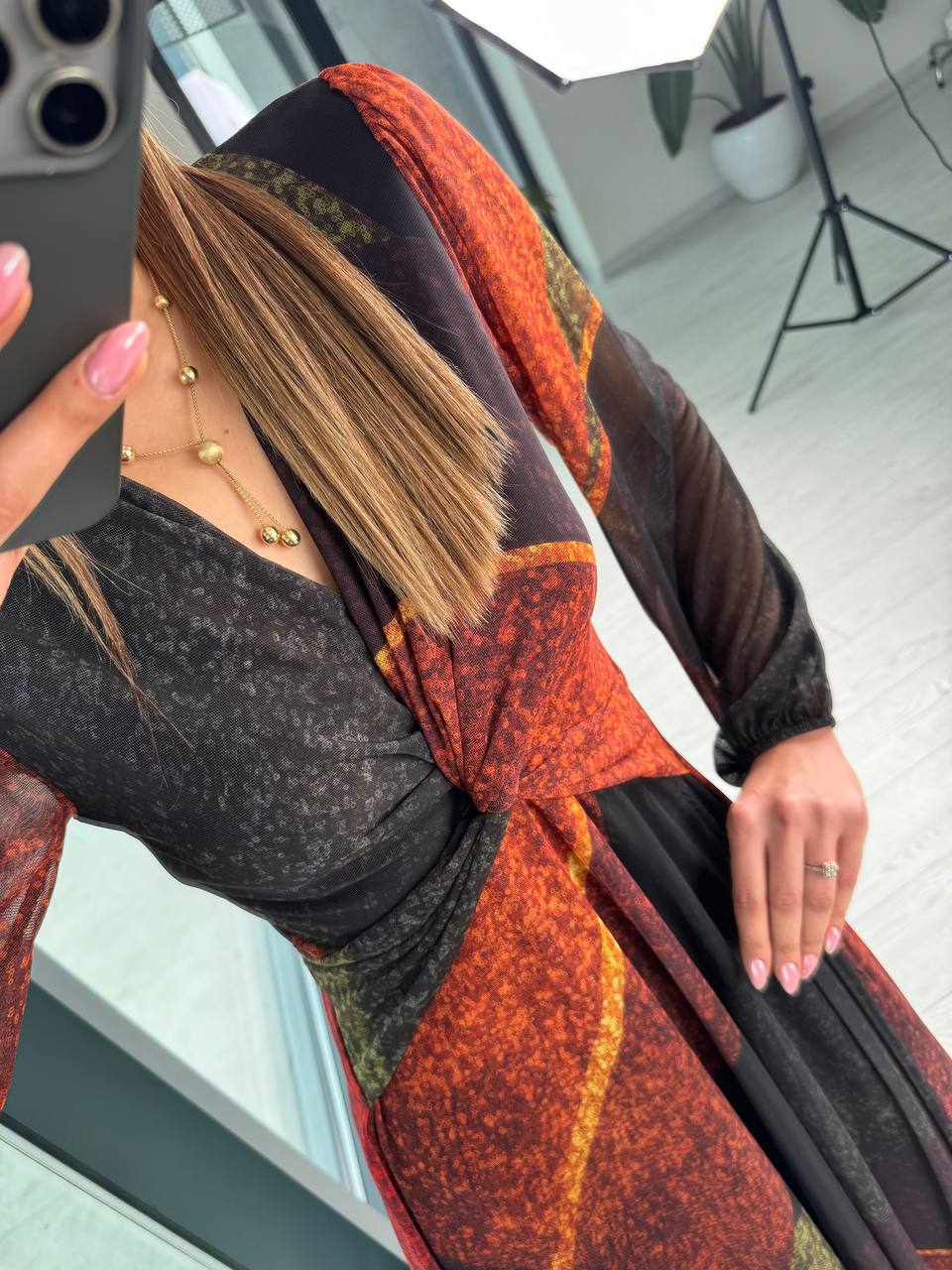 Tasarım%20Astarlı%20Bel%20Düğüm%20Detaylı%20Tül%20Elbise
