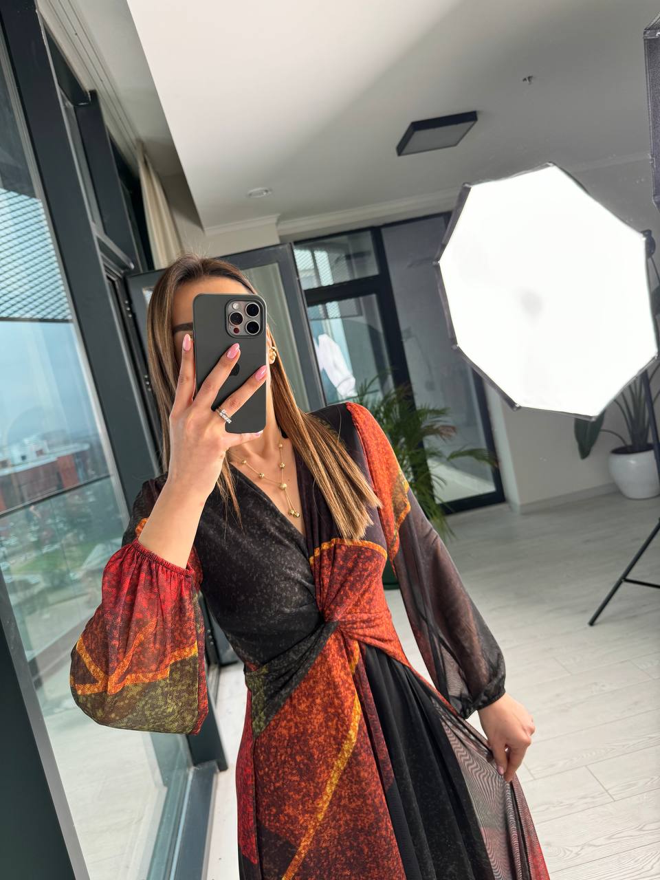 Tasarım%20Astarlı%20Bel%20Düğüm%20Detaylı%20Tül%20Elbise