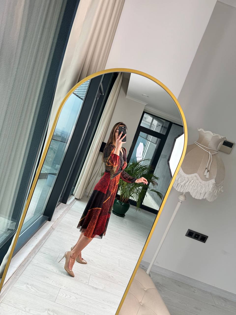 Tasarım%20Astarlı%20Bel%20Düğüm%20Detaylı%20Tül%20Elbise