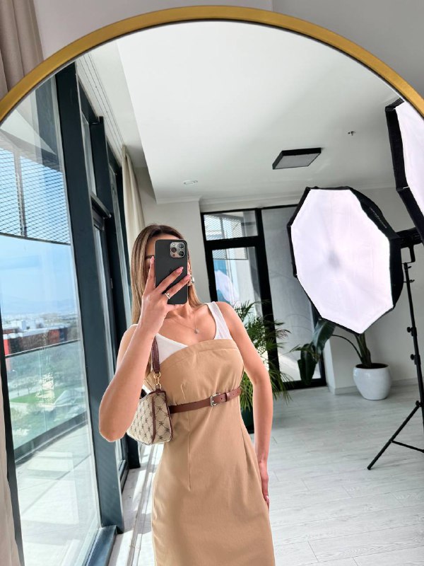 Camel%20Tok%20Gabardin%20Kumaş%20Kemerli%20Lüks%20Kalite%20Zara%20Model%20Elbise
