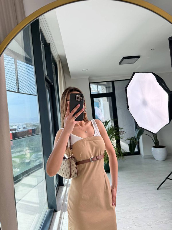 Camel%20Tok%20Gabardin%20Kumaş%20Kemerli%20Lüks%20Kalite%20Zara%20Model%20Elbise