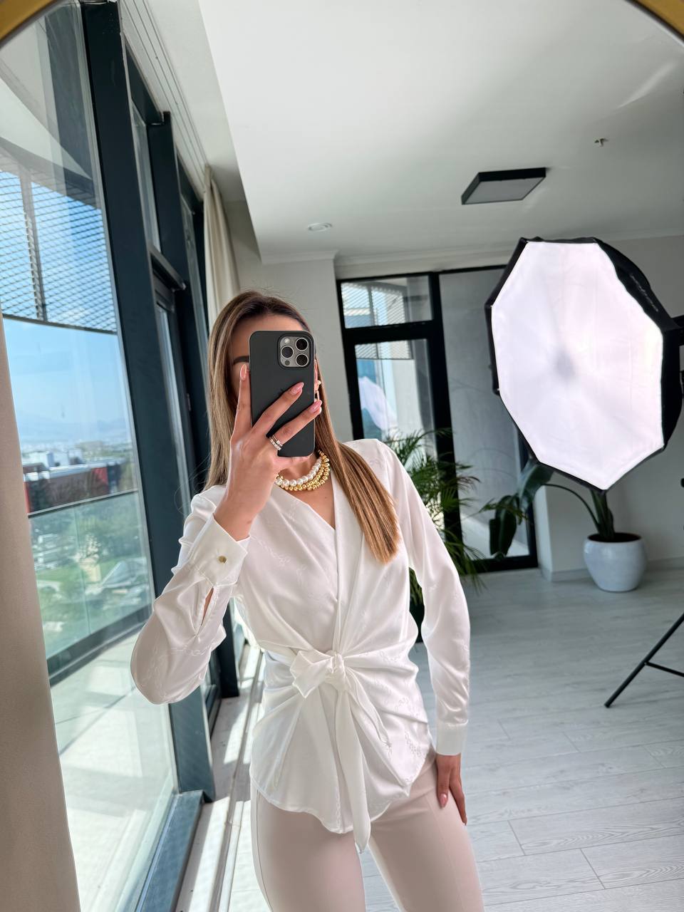 Beyaz%20Zincir%20Desen%20Lüks%20Kalite%20Bluz%20