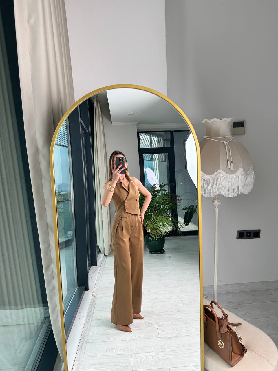 Kahverengi%20Premium%20Seri%20%100%20Pamuk%20Gabardin%20Pantolon%20Yelek%20Takım