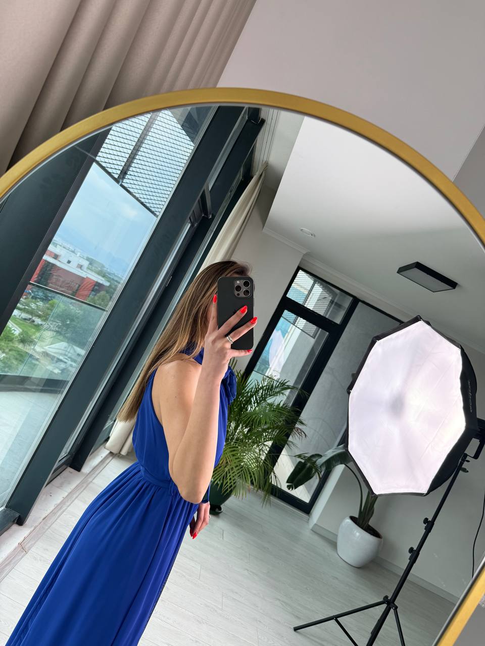 Saks%20Astarlı%20Gül%20Broşlu%20Rose%20Elbise