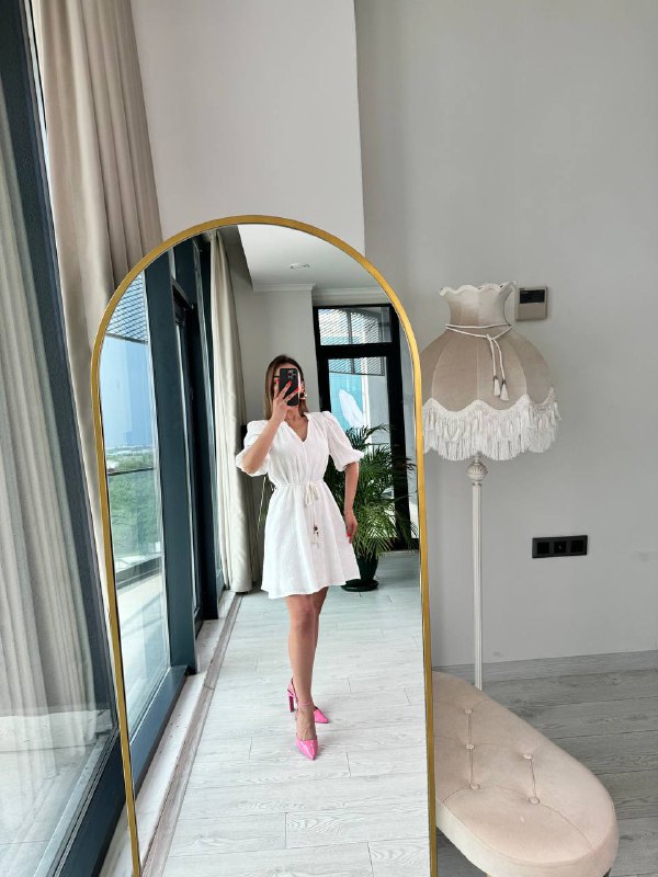 Beyaz%20Tok%20Kumaş%20Fisto%20Detaylı%20Astarlı%20Elbise