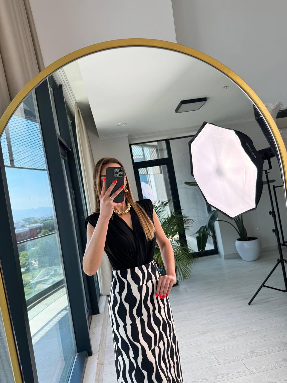 Siyah%20Beyaz%20Desenli%20Pamuklu%20Tok%20Doku%20Etek