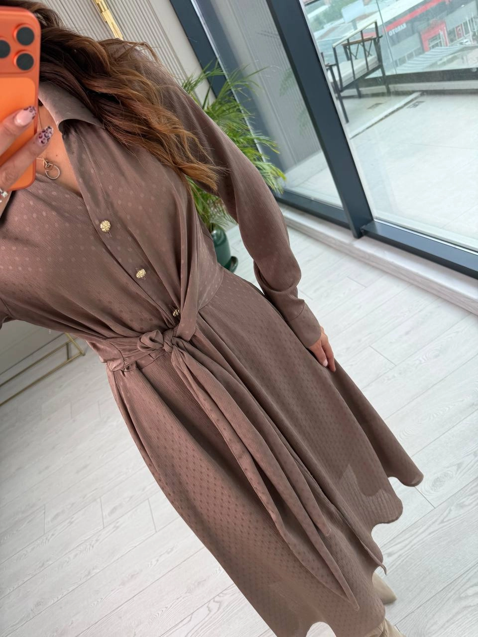 Vizon%20Bel%20Bağlama%20Detaylı%20Lüks%20Şifon%20Elbise