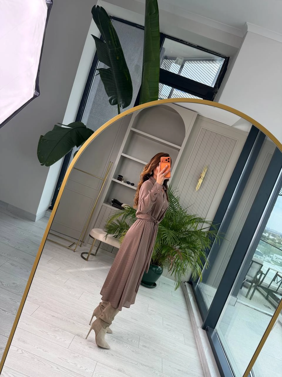 Vizon%20Bel%20Bağlama%20Detaylı%20Lüks%20Şifon%20Elbise